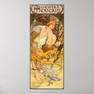 Poster Publicité mexicaine vintage sur le chocolat