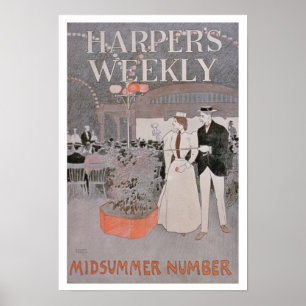 Poster Publicité par affichage "harpiste hebdomadaire",