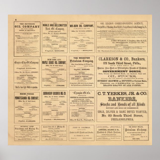 Poster Publicité pétrolière (Devant)