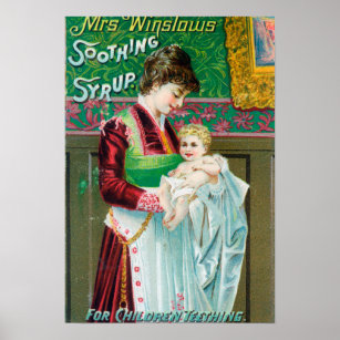 Poster Publicité pour Mme Winslows Sirop apaisant