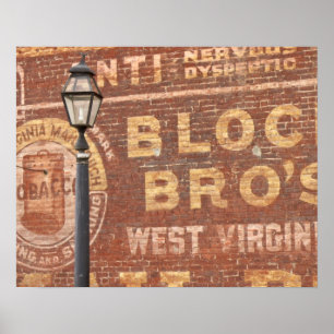 Poster Publicité sur le côté de l'immeuble