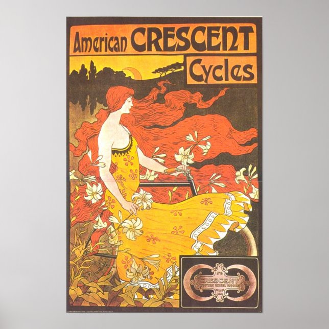 Poster Publicité vintage américaine des cycles de croissa (Devant)