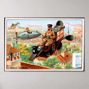 Poster Publicité Vintage au chocolat français, ste