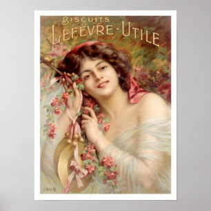 Poster Publicité vintage Biscuit