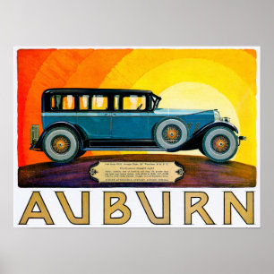 Poster Publicité vintage d'automobile de ~ auburn