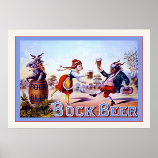 Poster Publicité vintage de bière