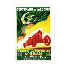 Publicité vintage de course automobile en Algérie