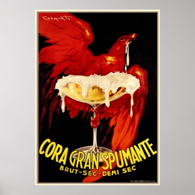 Poster Publicité vintage Italienne Spumante (Devant)