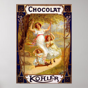 Poster Publicité vintage Kohler Chocolat