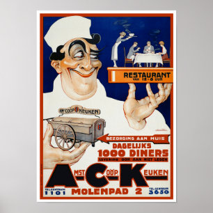 Poster Publicité vintage : Restaurant & Restauration