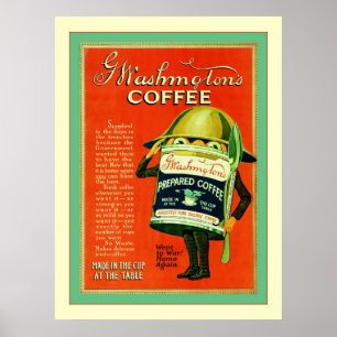 Poster Publicité vintage sur le café