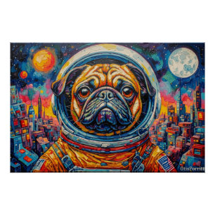 POSTER PUG ASTRONAUTE-REVIENT À LA MAISON 19