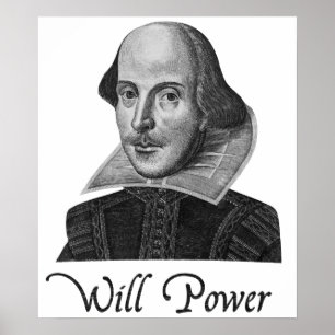 Poster Puissance de volonté de William Shakespeare