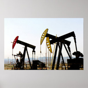 Poster Pumpjacks en Californie du Taft