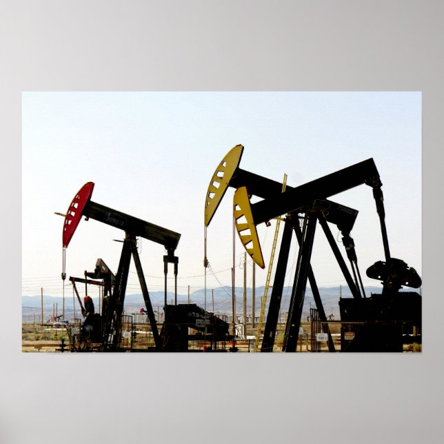 Poster Pumpjacks en Californie du Taft (Devant)