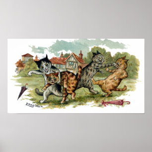 Poster Punches de commerce de chats