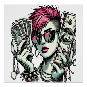 Poster Punk Swag Girl