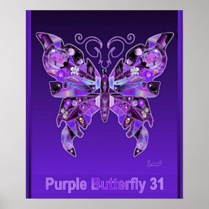 Poster Purple Butterfly 31