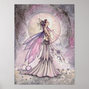 Poster Purple Fairy Fantasy Art Illustration