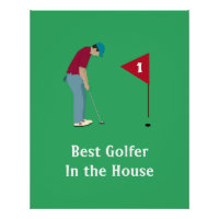 Putage de golfeur vert carré