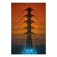 Pylon couché de soleil
