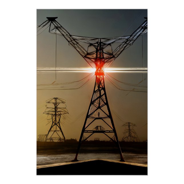 Poster Pylône électrique (Devant)