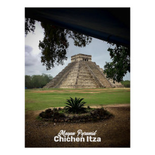 Poster Pyramide maya CHICHEN ITZA Souvenir de voyage
