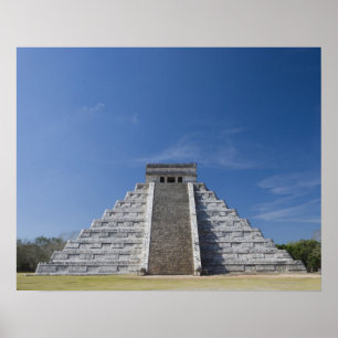 Poster Pyramide maya, matin de mars