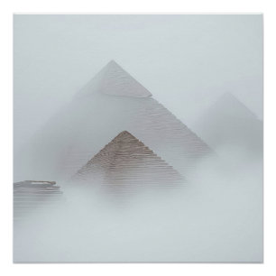 Poster Pyramides dans la Brume