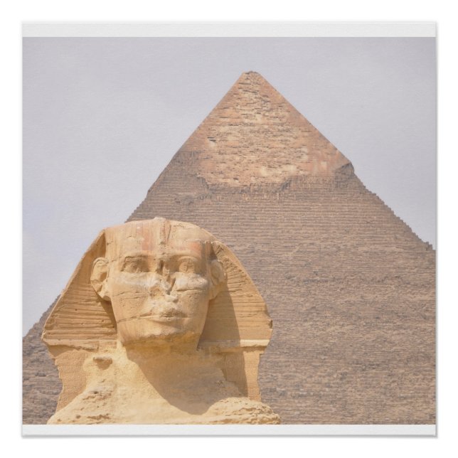 Poster Pyramides de Gizeh Sphinx Pharaon Égypte ancienne  (Devant)