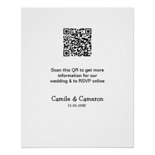 Poster QR MARIAGE WEBSITE ajouter la date de photoname no