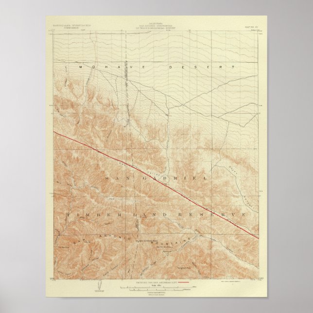 Poster quadrangle de San Antonio montrant San Andreas Rif (Devant)