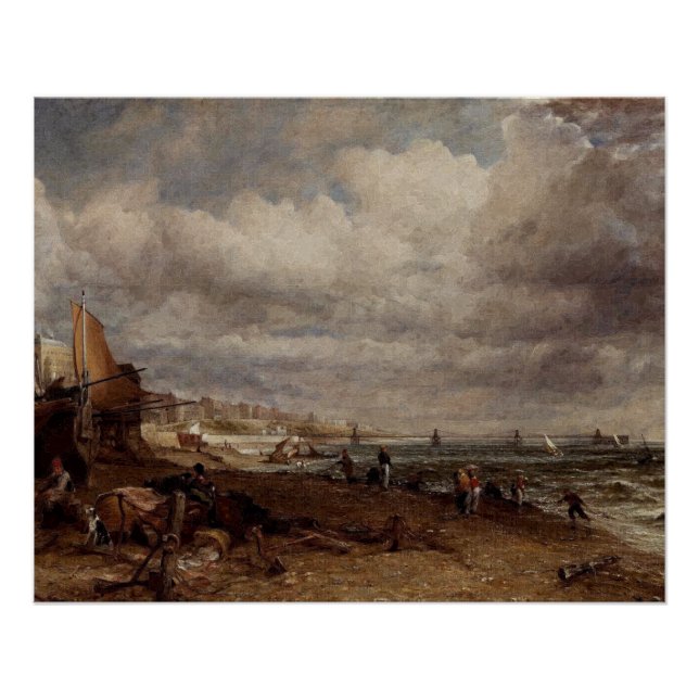 Poster Quai à chaîne à Brighton par John Constable (Devant)