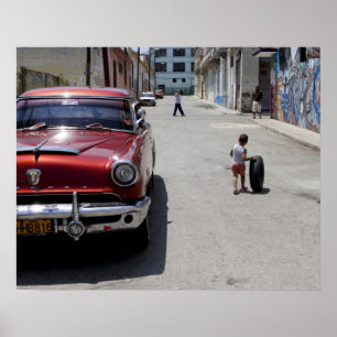Poster quartier African Hamel, La Havane, Cuba, UNESCO