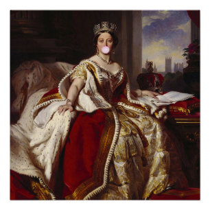 POSTER QUEEN VICTORIA SOUFFLE UNE BULLE ROSE GUM