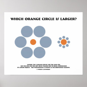 Poster Quel Cercle Orange Est Le Plus Grand ? (Illusion o