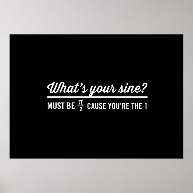 Poster Quel est votre sine ? (Devant)