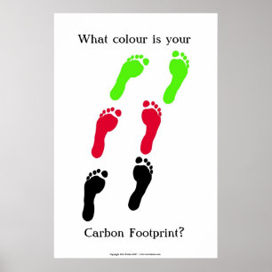 Poster Quelle couleur est votre empreinte de pas de