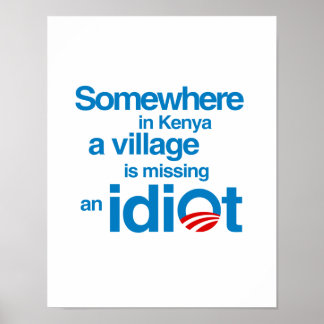 Poster Quelque part au Kenya, un village manque un idiot