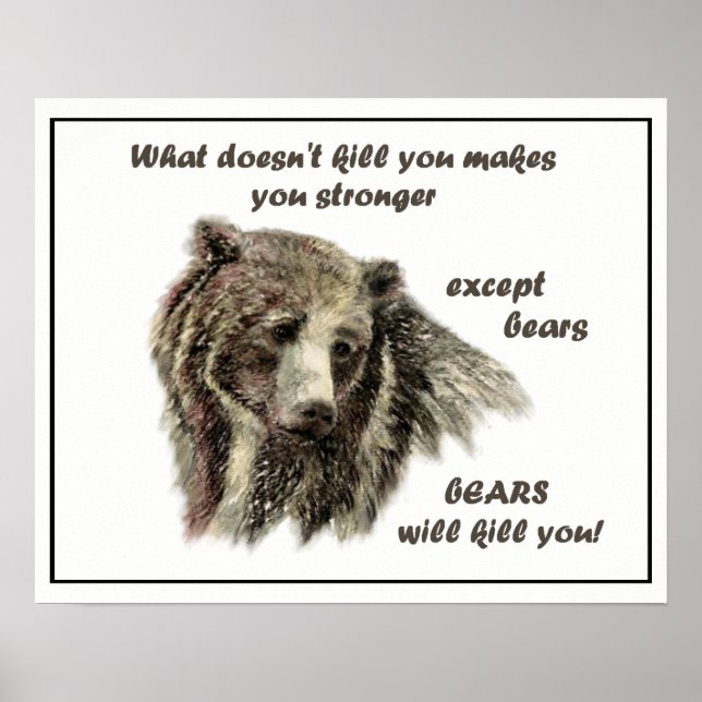 Poster Qu'est-ce qui ne vous tue pas, sauf que les ours d (Devant)