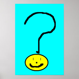 Poster Question souriante Mark Emoji Art numérique par En