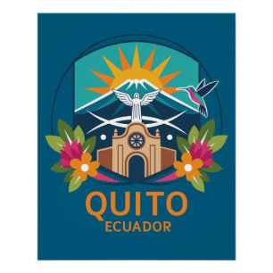 Poster Quito Équateur Amérique du Sud