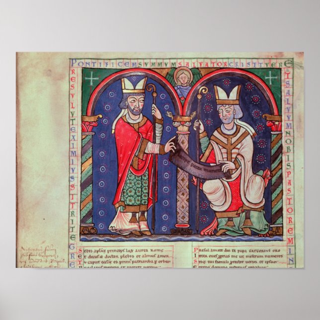 Poster Rabanus Maurus offre son Livre (Devant)