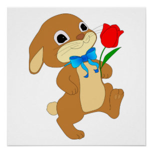 POSTER RABBIT EN AMOUR