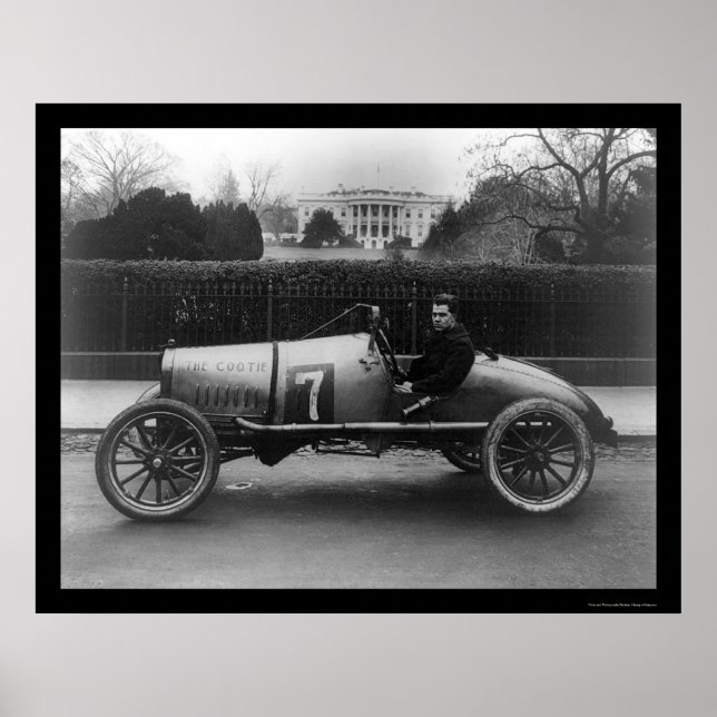 Poster Race Car, The Cootie, à la Maison Blanche 1922 (Devant)