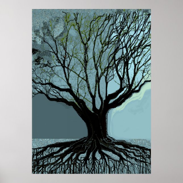 Poster Racines bleues (Devant)