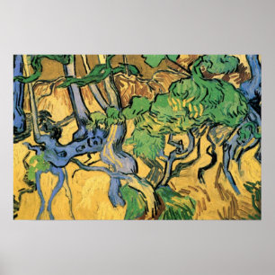 Poster Racines et troncs d'arbres par Vincent van Gogh