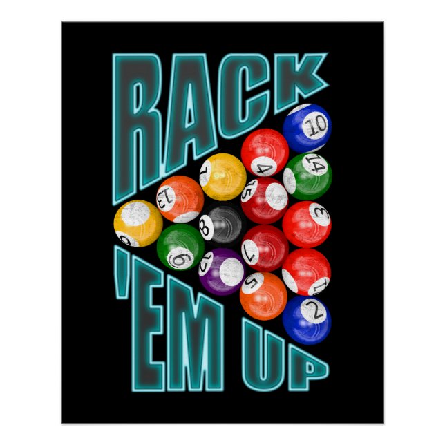 Poster Rack’em Up Billiards (Devant)