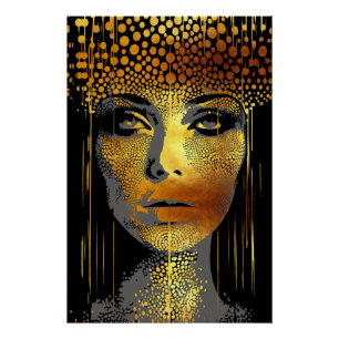 Poster Radiance d'or : La beauté de la femme victime d'un