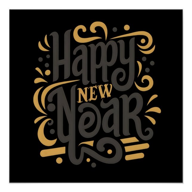 Poster Radiant Happy New Year (Devant)